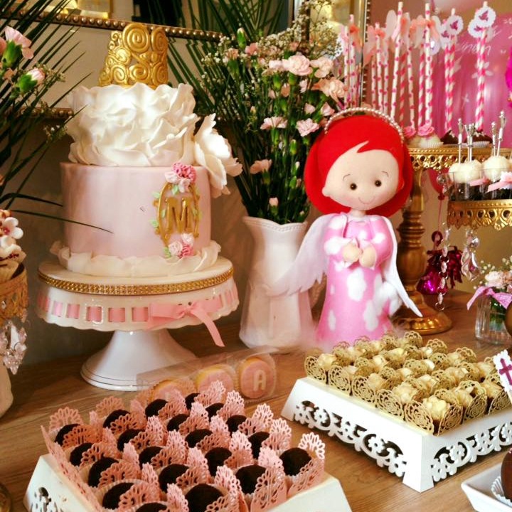 Pink Communion Cake